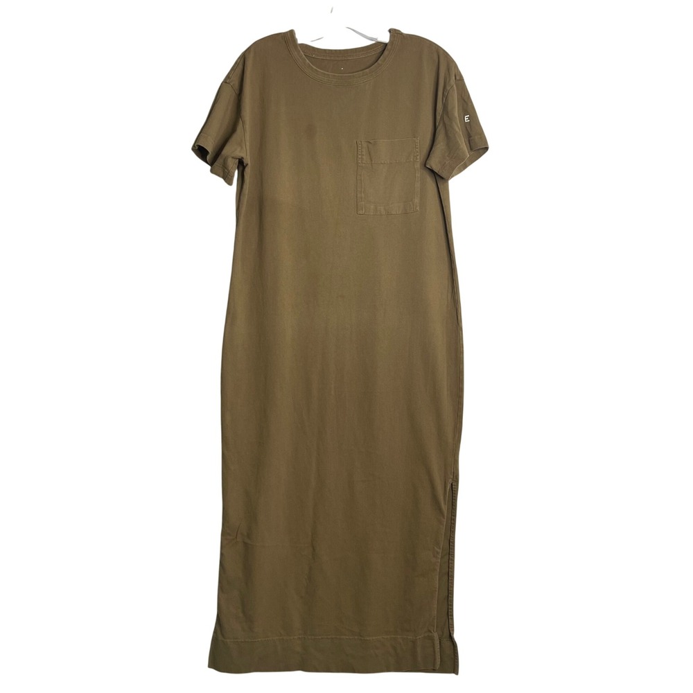 Everlane Olive Green Midi T-Shirt Dress